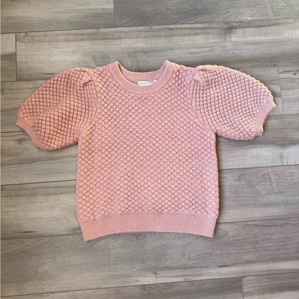 English Factory popcorn stitch sweater